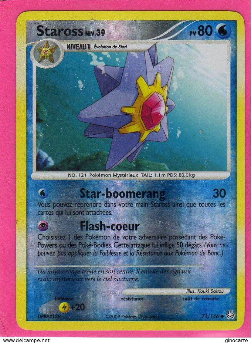 Carte Pokemon 2009 Diamant Et Perle Eveil De Legende 71/146 Staross 80pv Neuve - Diamond & Pearl 