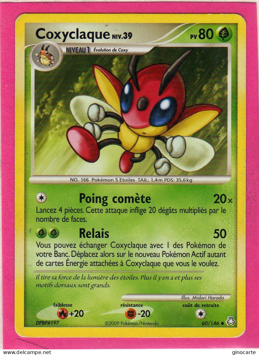 Carte Pokemon 2009 Diamant Et Perle Eveil De Legende 60/146 Coxyclaque 80pv Bon Etat - Diamond & Pearl 