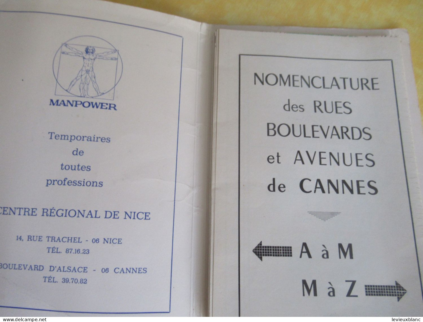 Plan/  Guide De La Ville/ CANNES & Le CANNET/Français-Italien-Anglais-Allemand/  Vers 1955-1965       PGC555 - Tourism