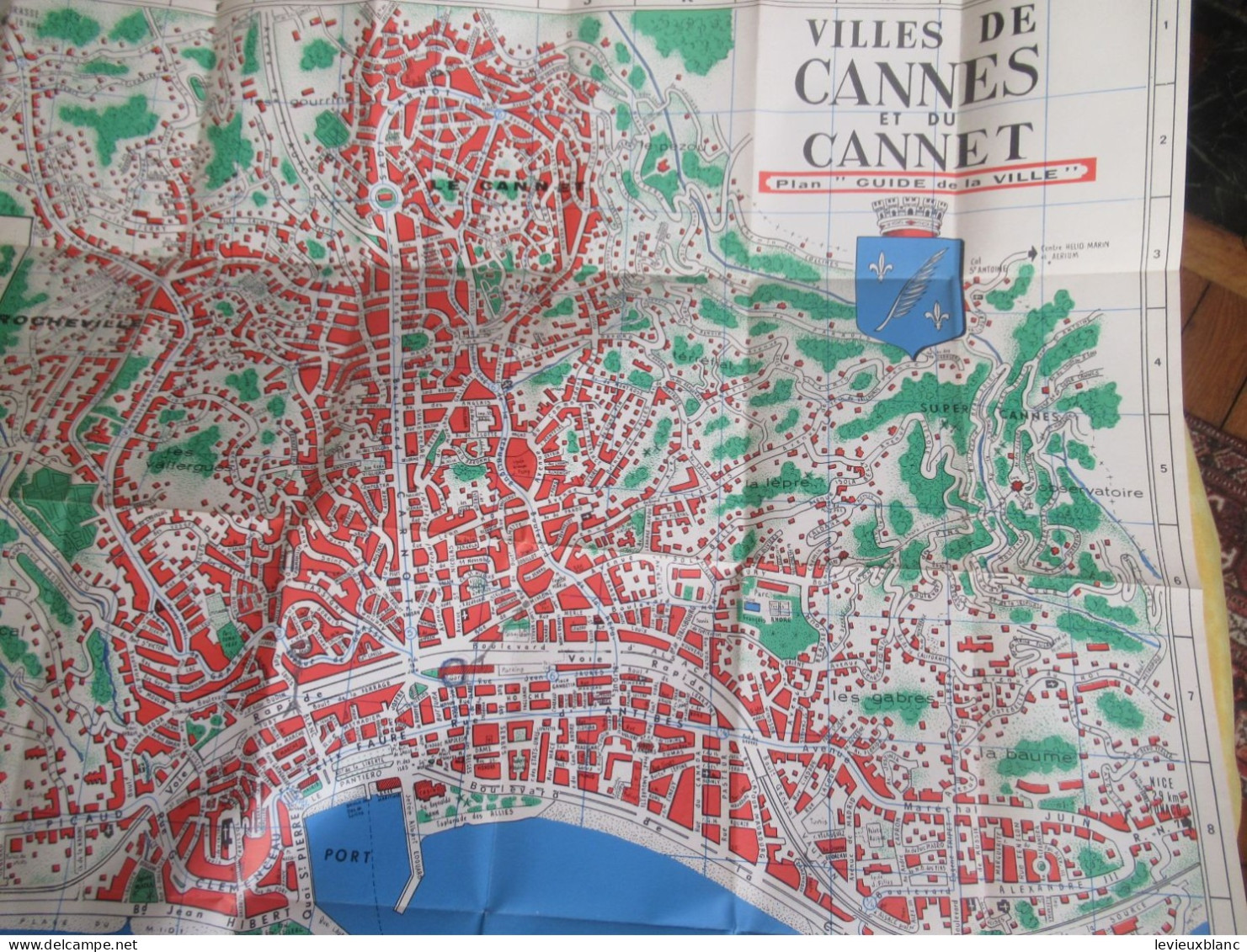 Plan/  Guide De La Ville/ CANNES & Le CANNET/Français-Italien-Anglais-Allemand/  Vers 1955-1965       PGC555 - Toerisme