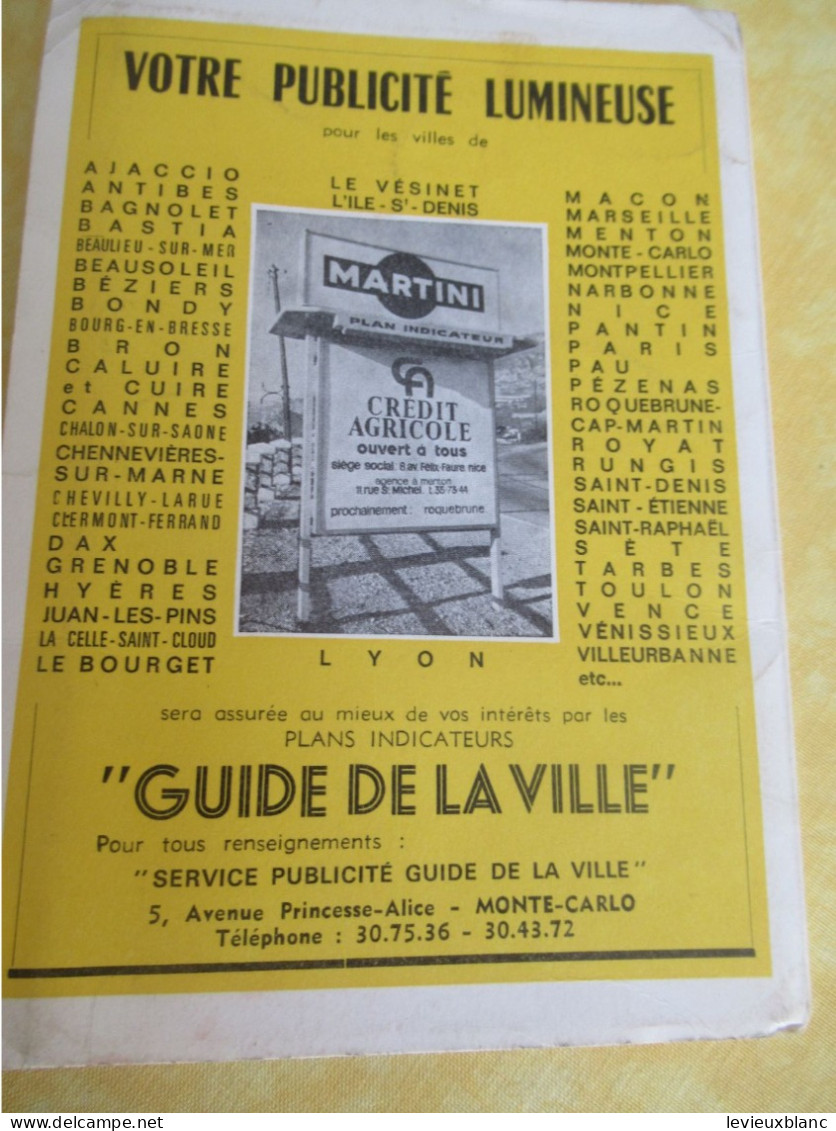 Plan/  Guide De La Ville/ CANNES & Le CANNET/Français-Italien-Anglais-Allemand/  Vers 1955-1965       PGC555 - Toerisme