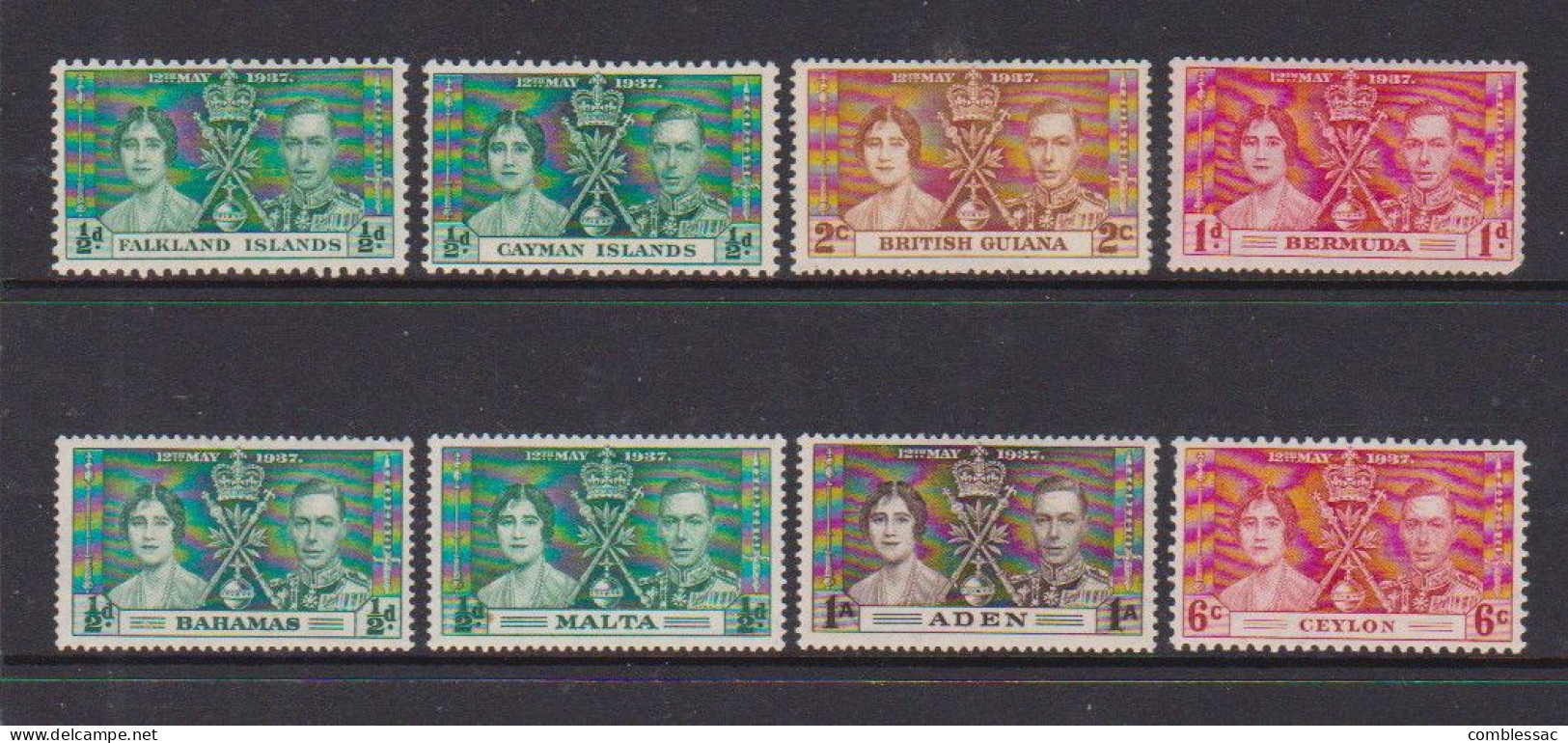 CORONATION    1937    8 Various Stamps    MH - Collections (sans Albums)