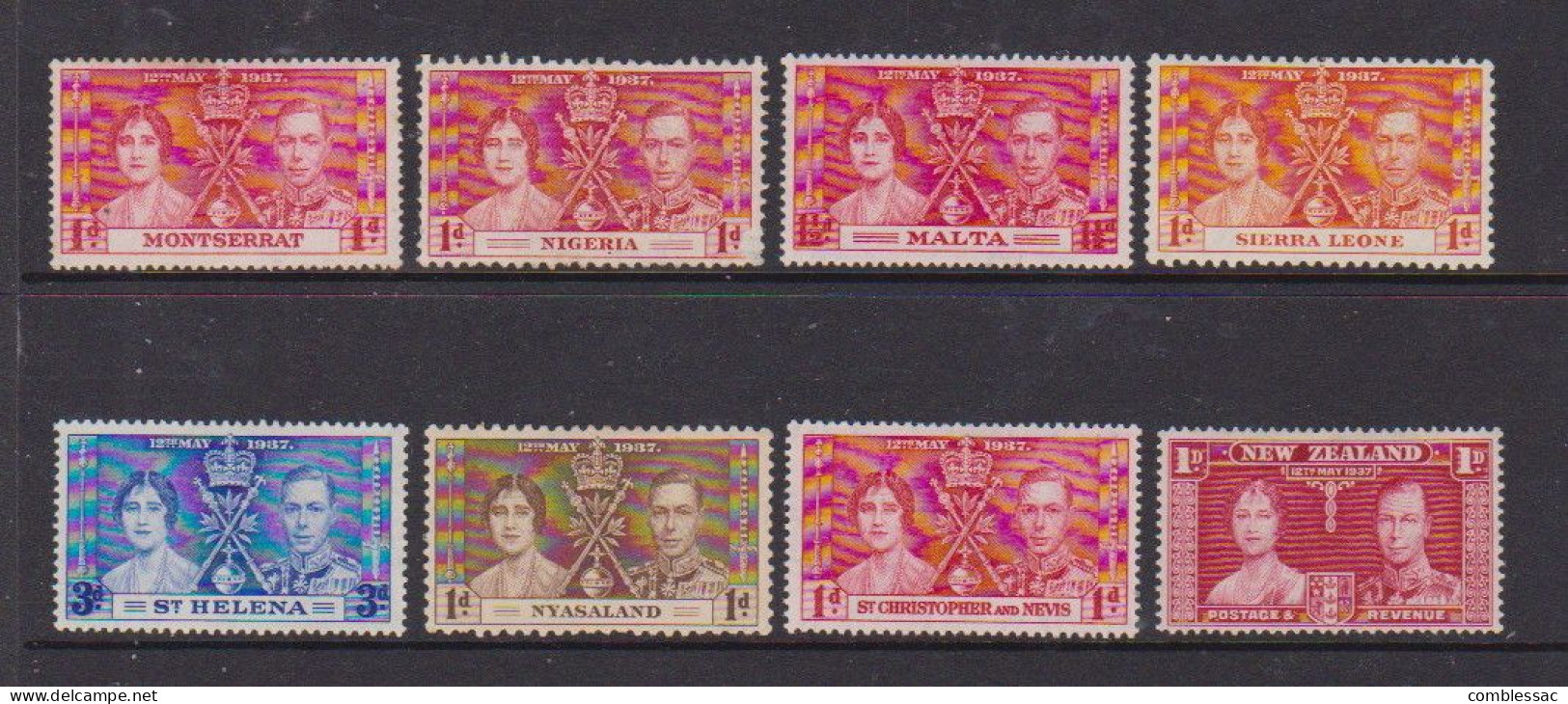 CORONATION    1937    8 Various Stamps    MH - Collections (sans Albums)