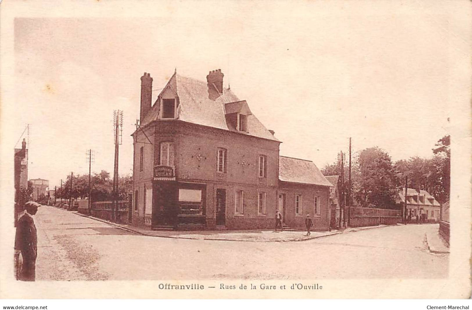 OFFRANVILLE - Rues De La Gare Et D'Ouville - état - Offranville