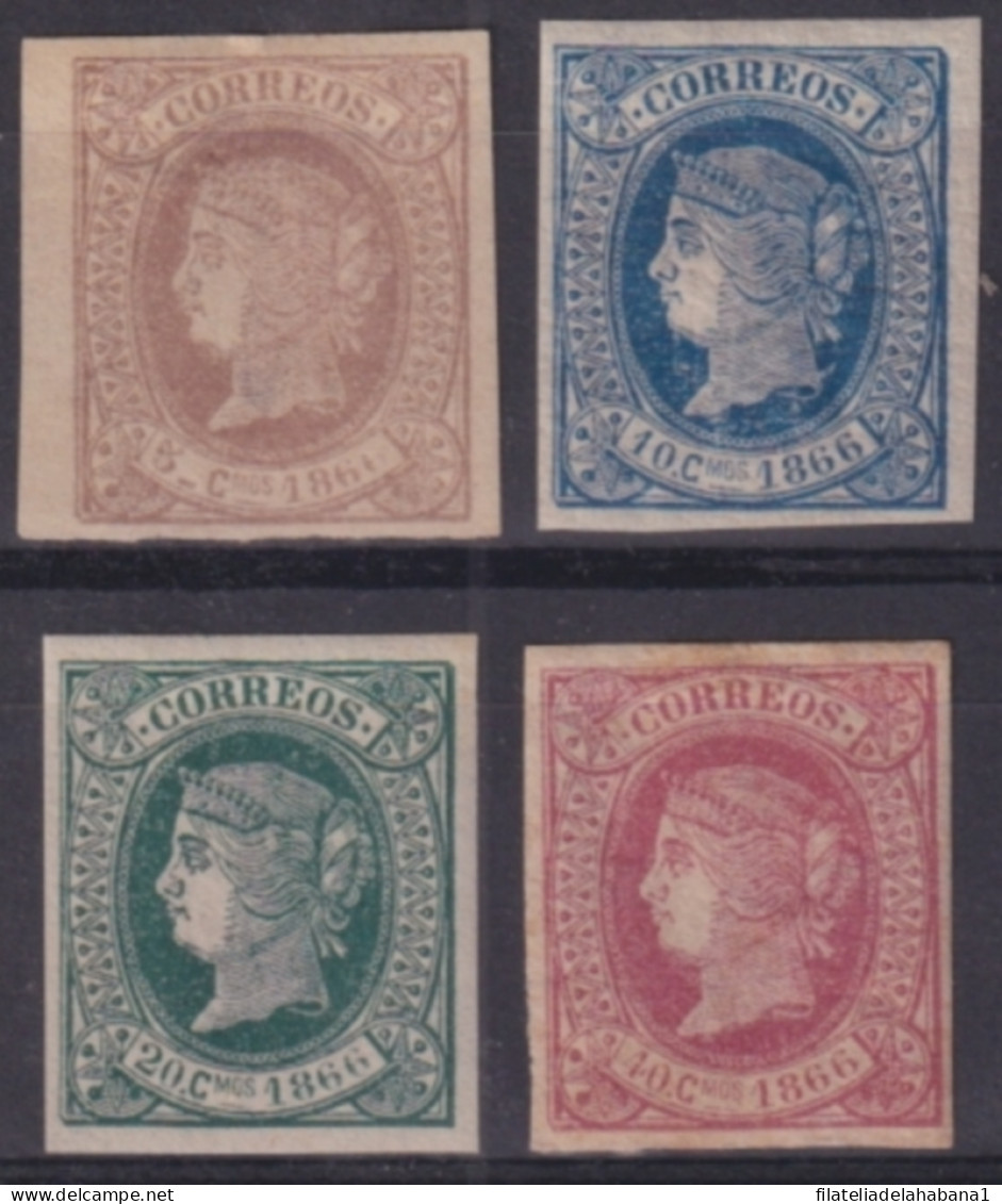 1866-205 CUBA SPAIN ANTILLES 1866 ISABEL II 5c-40c COMPLETE SET.  - Préphilatélie