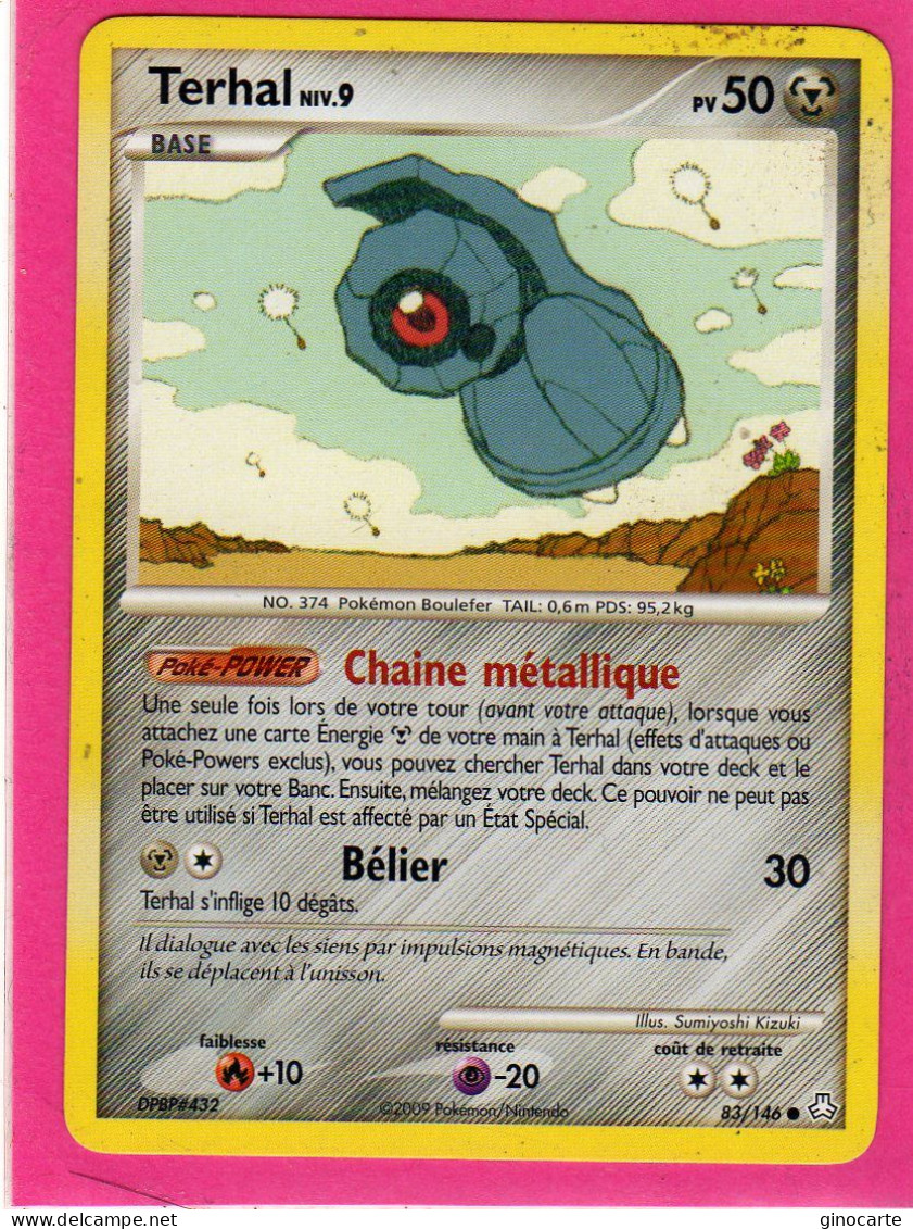 Carte Pokemon 2009 Diamant Et Perle Eveil De Legende 83/146 Terhal 50pv Occasion - Diamond & Pearl 