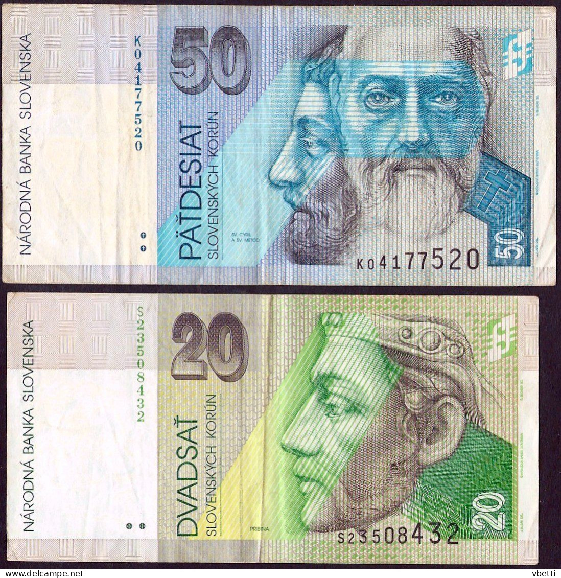 Slovakia, 20 Korun, 50 Korun - Slovacchia