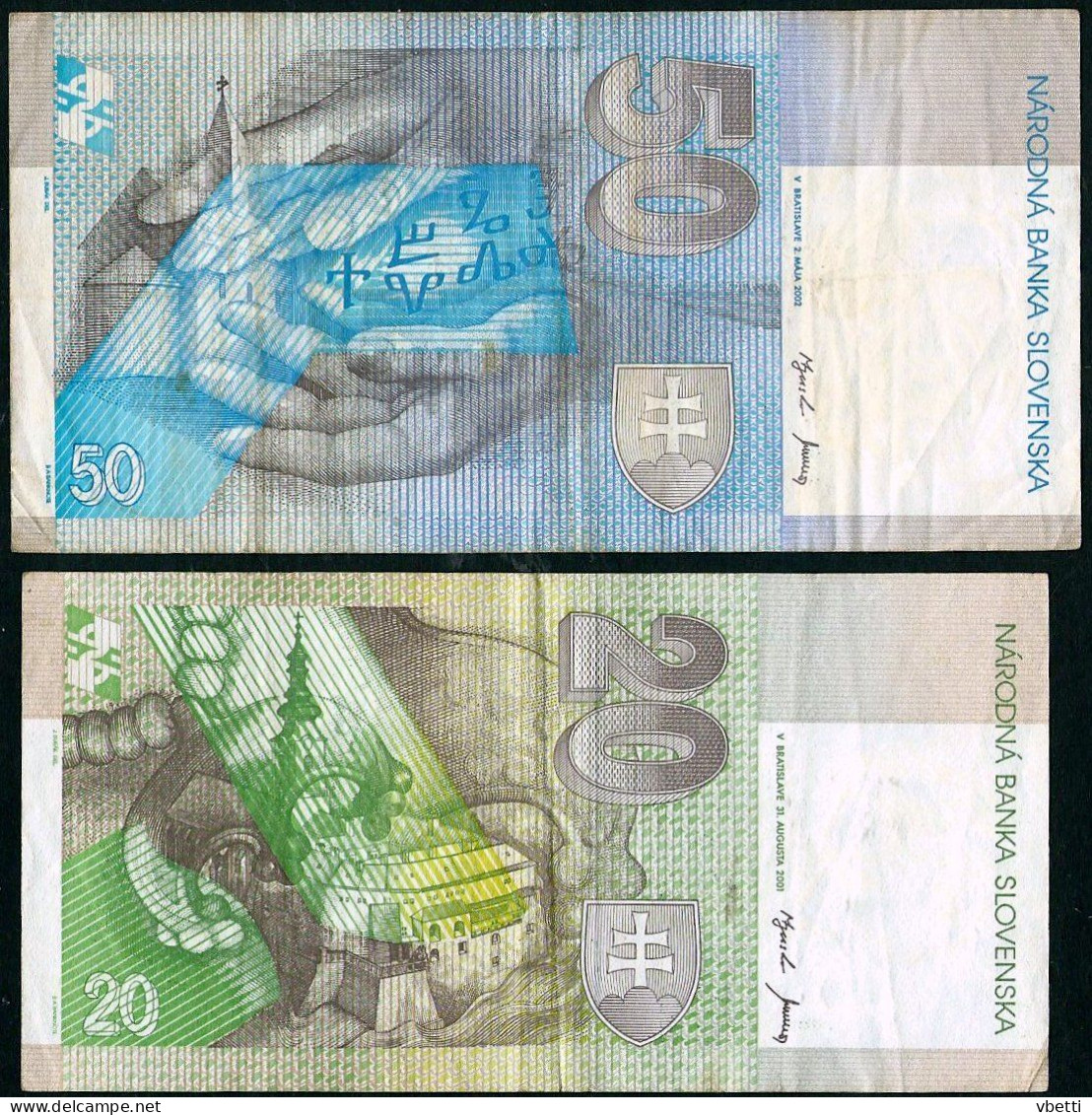 Slovakia, 20 Korun, 50 Korun - Slowakei