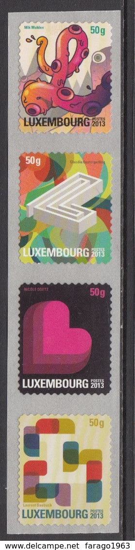 2013 Luxembourg Art Complete Strip Of 4  MNH  @ BELOW FACE VALUE - Nuovi