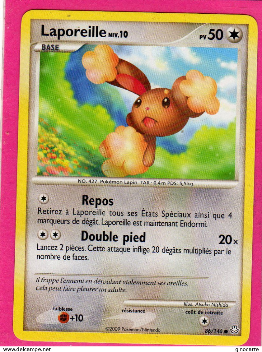 Carte Pokemon 2009 Diamant Et Perle Eveil De Legende 86/146 Laporeille 50pv Neuve - Diamond & Pearl 