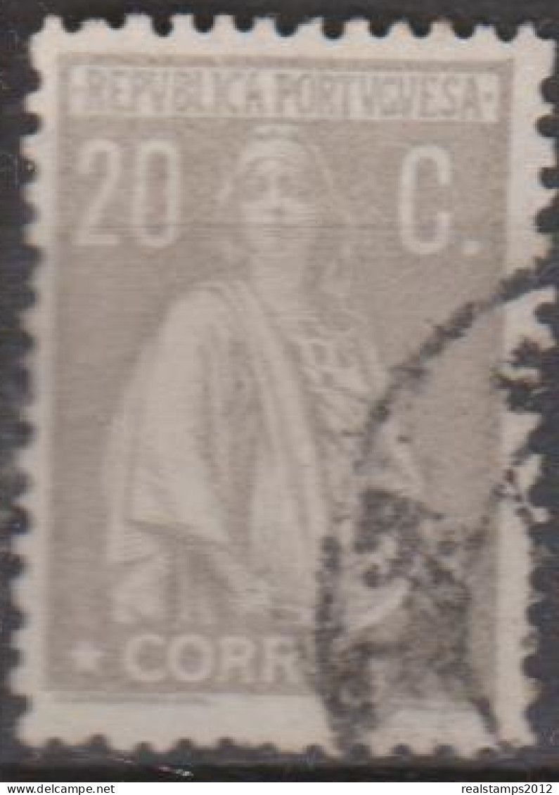 PORTUGAL - 1924-1926,  Ceres. Novas Taxas E Cores. Pap. Acetinado   D.12 X 11 1/2,  20 C.  (o)  MUNDIFIL  Nº 280a - Usati