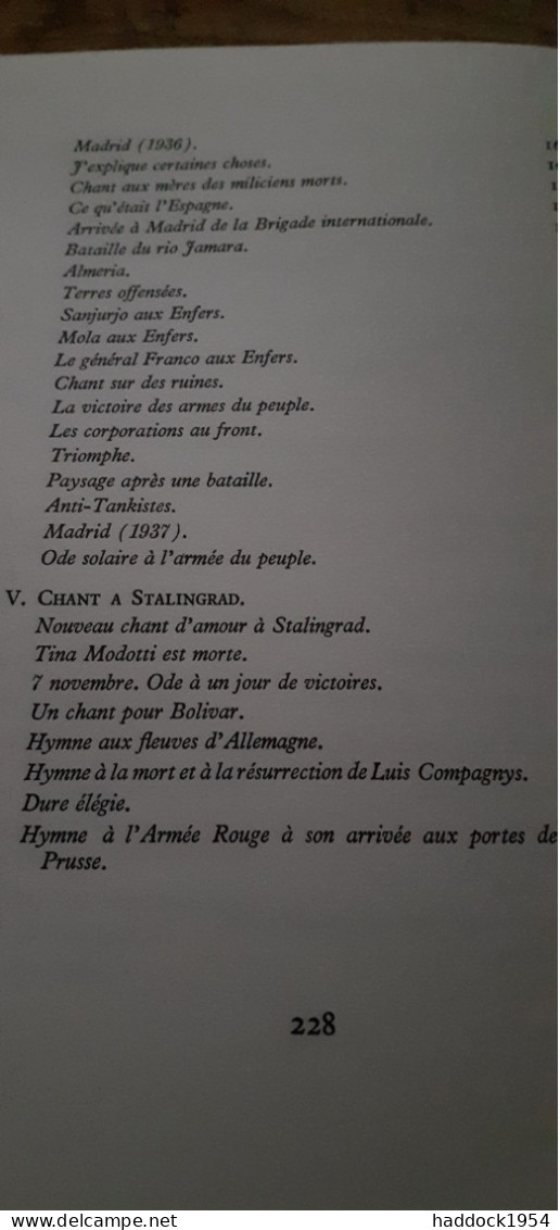 Résidence sur la terre PABLO NERUDA  Gallimard 1969