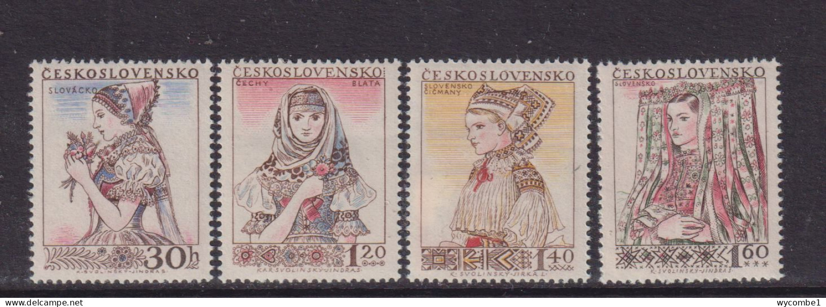 CZECHOSLOVAKIA  - 1956  National Costumes Set  Never Hinged Mint - Unused Stamps