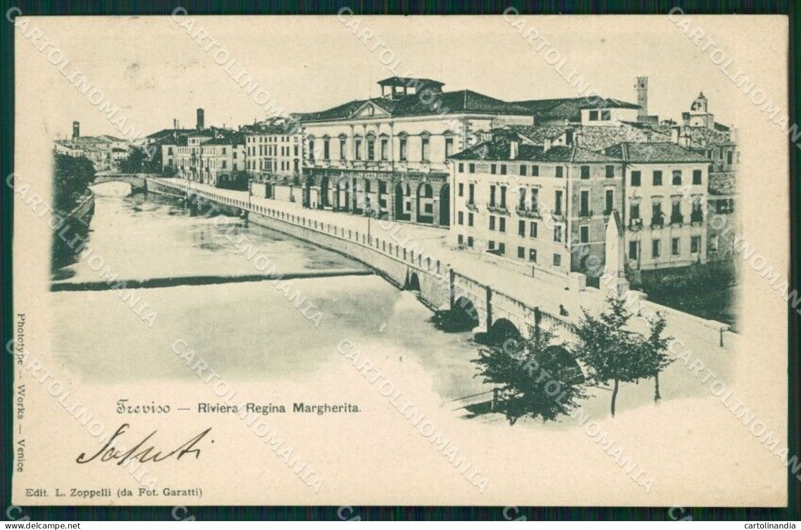 Treviso Città Riviera Regina Margherita Cartolina VK1708 - Treviso
