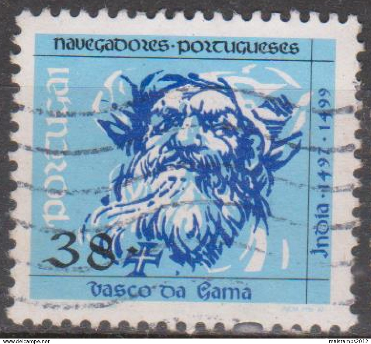 PORTUGAL - 1992,  Navegadores Portugueses. Emissão Base  (3.º Grupo)   38.  (o)   MUNDIFIL  Nº 2062 - Usado