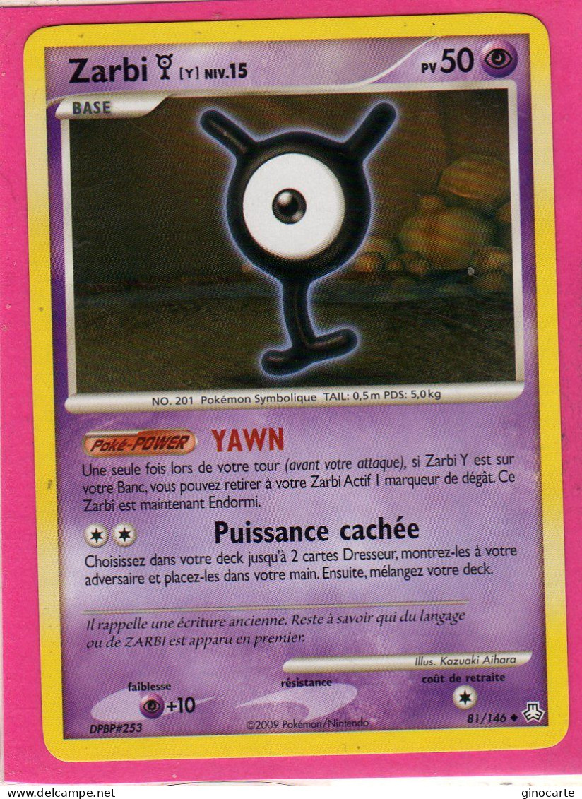 Carte Pokemon 2009 Diamant Et Perle Eveil De Legende 81/146 Zarbi 50pv Neuve - Diamond & Pearl 