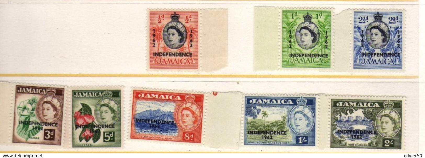 Jamaique -  (1962-64)  - Elizabeth II - Surcharge Independence - Neufs** - MNH - Jamaique (1962-...)