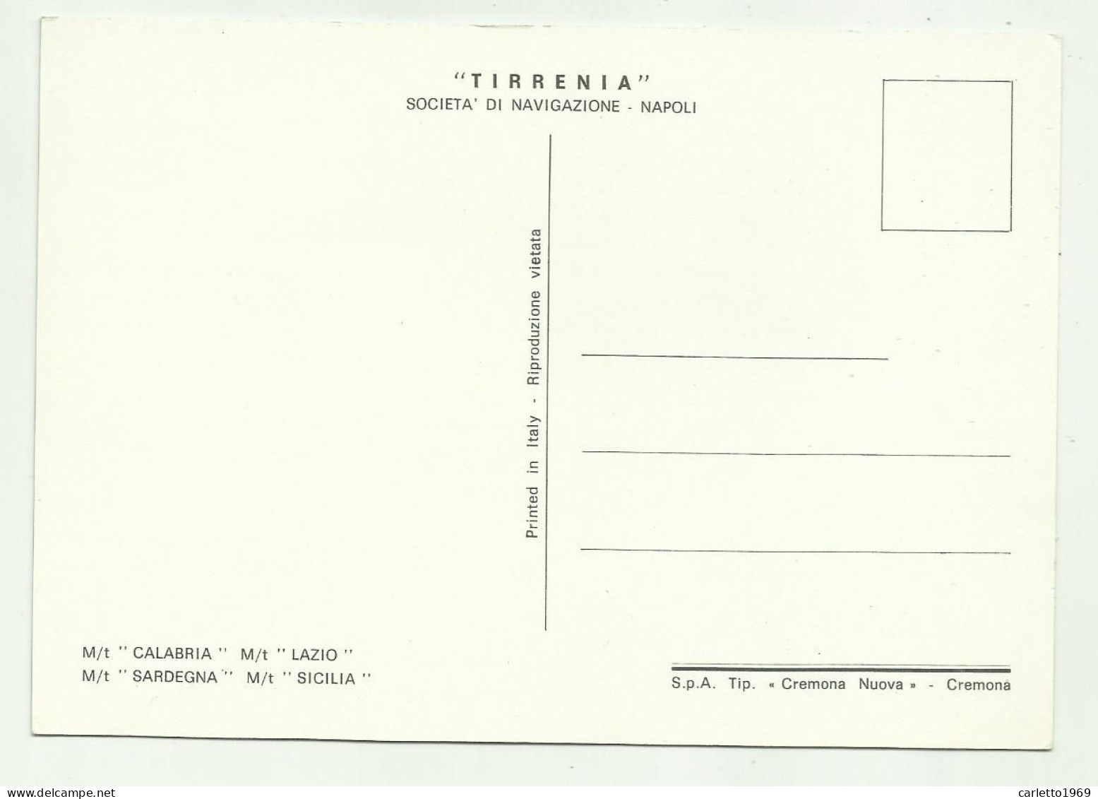 MOTONAVE SICILIA   - NV FG - Handel