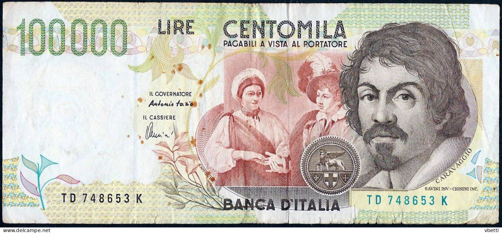 Italy, 100000 Lire CARAVAGGIO - 100000 Liras