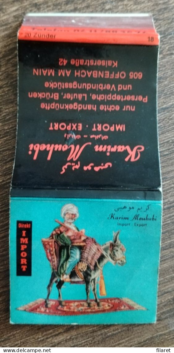 KARIM MOUHEBI-IMPORT EXPORT,bookmatch Cover,used,no Matches - Matchboxes