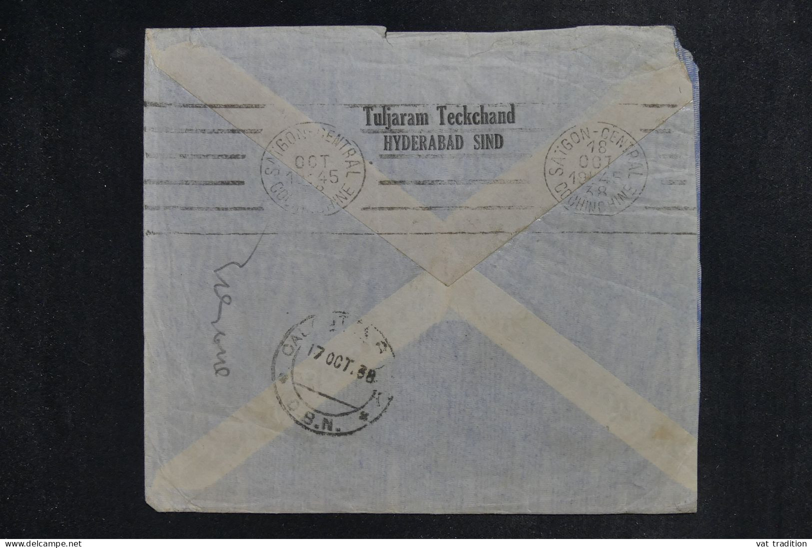 INDES ANGLAISES - Enveloppe Commerciale De Hyderabad Pour Saigon En 1938 - L 150784 - 1936-47 Roi Georges VI