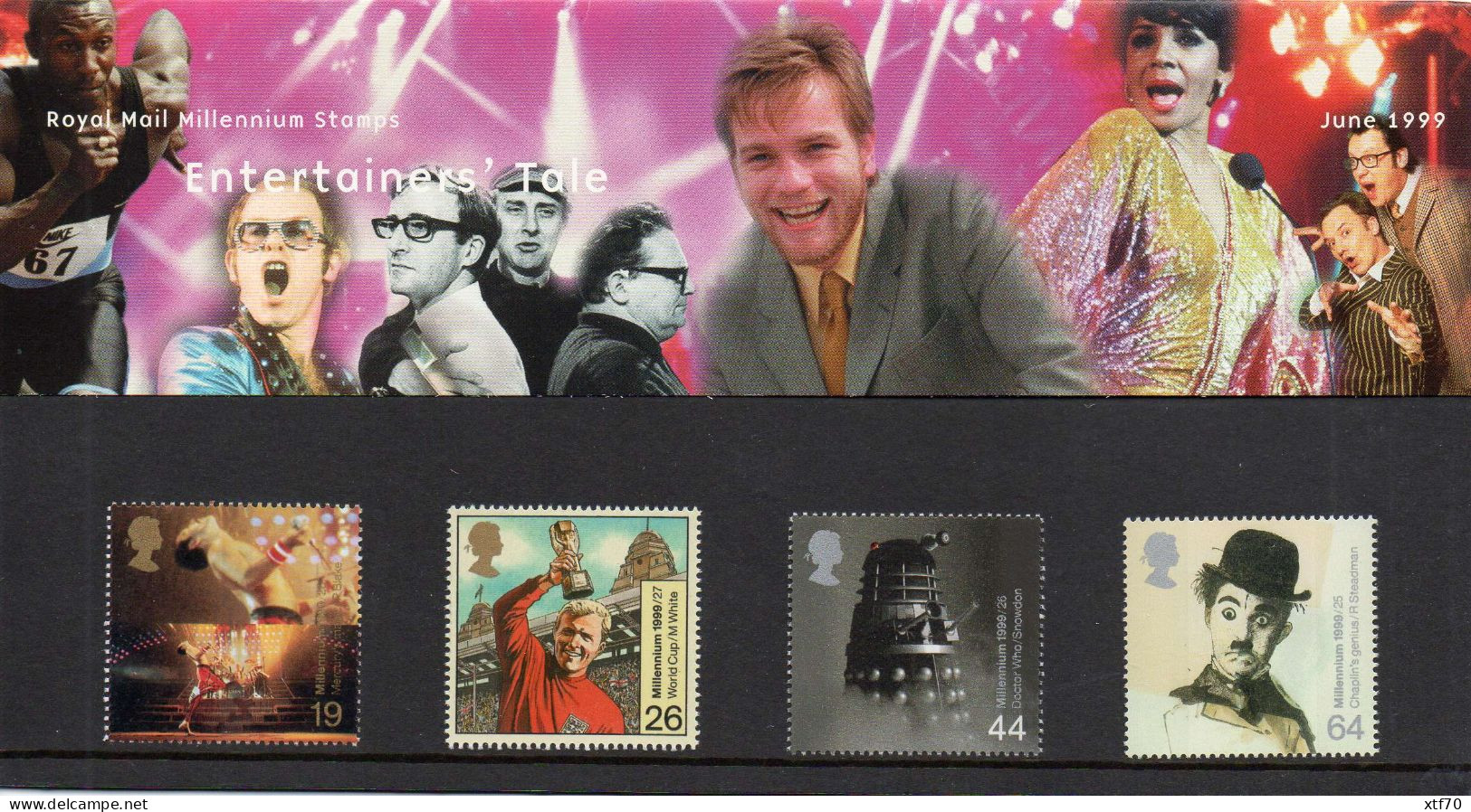 GREAT BRITAIN 1999 Millennum Series: The Entertainers' Tale Presentation Pack - Presentation Packs