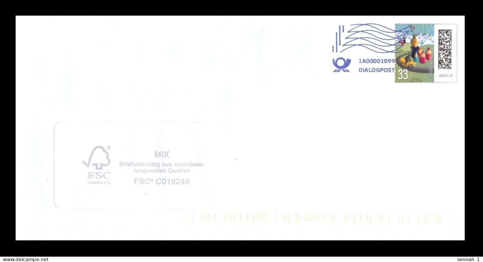 Bund / Germany: Ganzsache 'Welt Der Briefe – 33 Cent, 2023' / Postal Stationery 'World Of The Letter' [Mi. 3733] Oo - Covers - Used