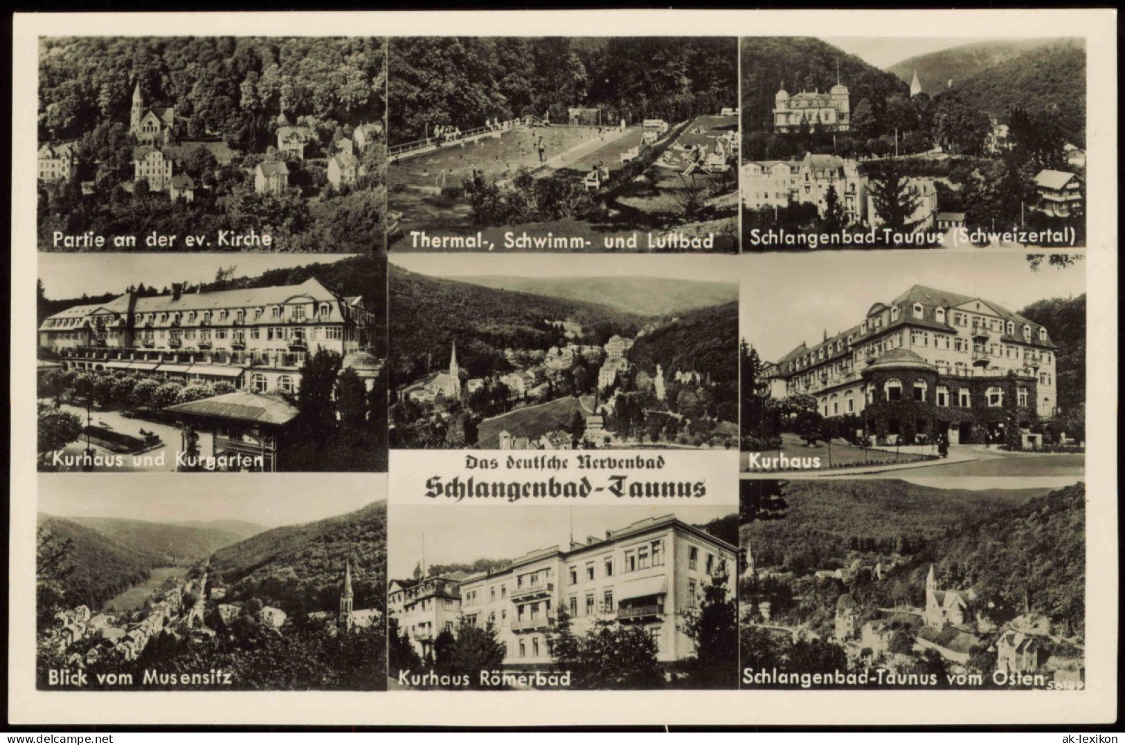 Schlangenbad Mehrbildkarte Mit Kurhaus, Schwimmbad, Panorama Uvm. 1950 - Schlangenbad