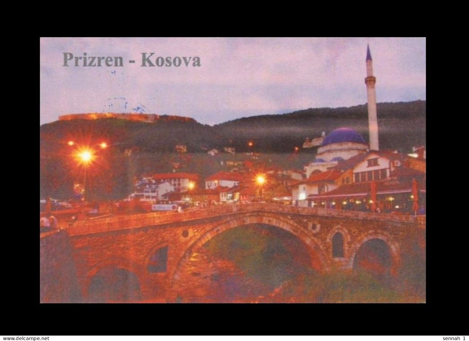 Kosovo: Ansichtskarte [AK] 'Prizren – Bistrica-Brücke – Sinan-Pascha-Moschee' / Postcard 'Bridge – Sinan Pasha Mosque' - Kosovo