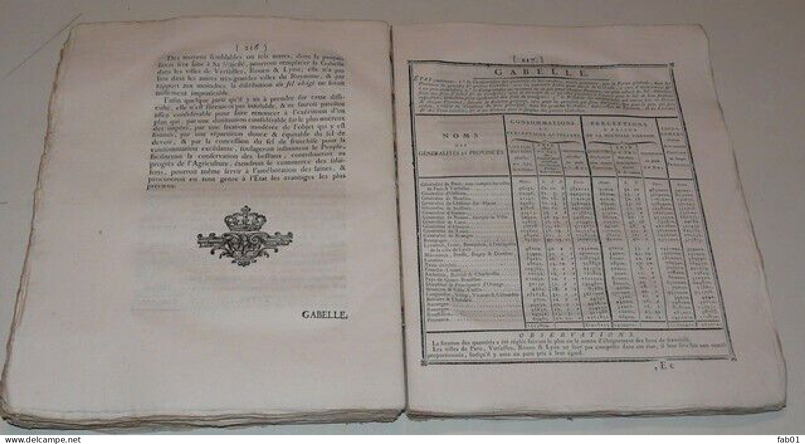 L'assemblée des notables 1787 (procès verbal)-divers mémoires:forêts,timbres.....