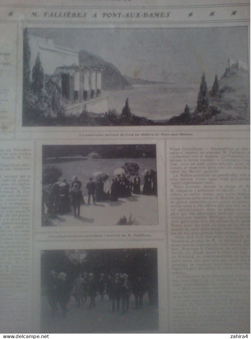 Vrac 30 page phot grand illustré Dépèche natation Nue Ange Raly auto Guillaume Cycle Tolstoï Naufrage Japon Russie Avion