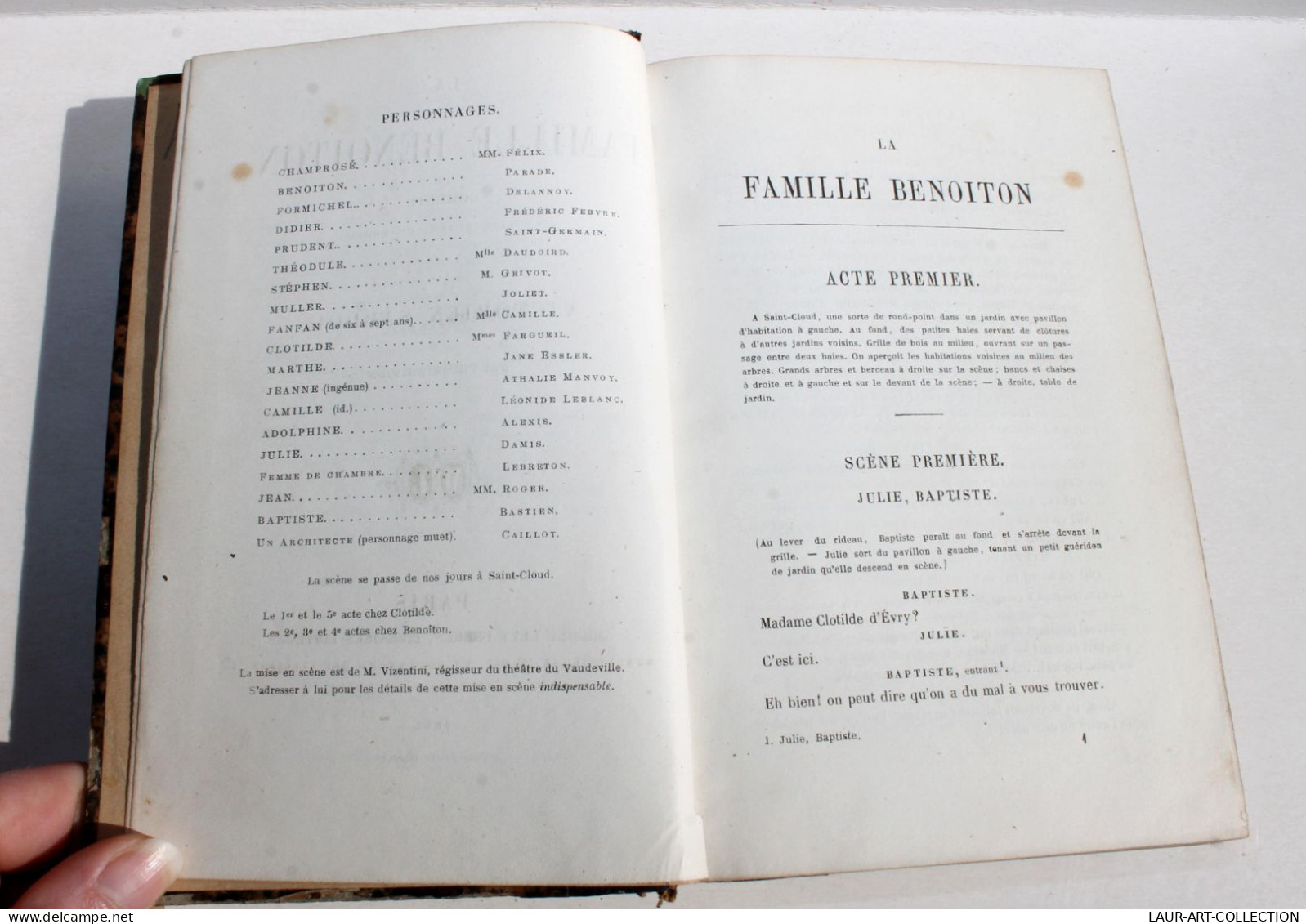 LA FAMILLE BENOITON COMEDIE En 5 ACTES De VICTORIEN SARDOU, 2e EDITION 1866 LEVY / ANCIEN LIVRE FRANCAIS (1803.7) - Französische Autoren