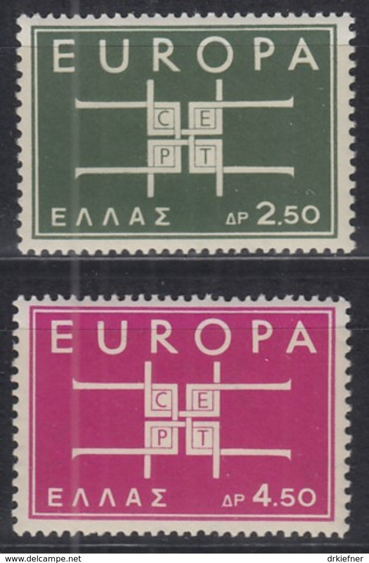 GRIECHENLAND 821-822, Postfrisch **, Europa CEPT 1963, "CEPT" Im Ornament - 1963