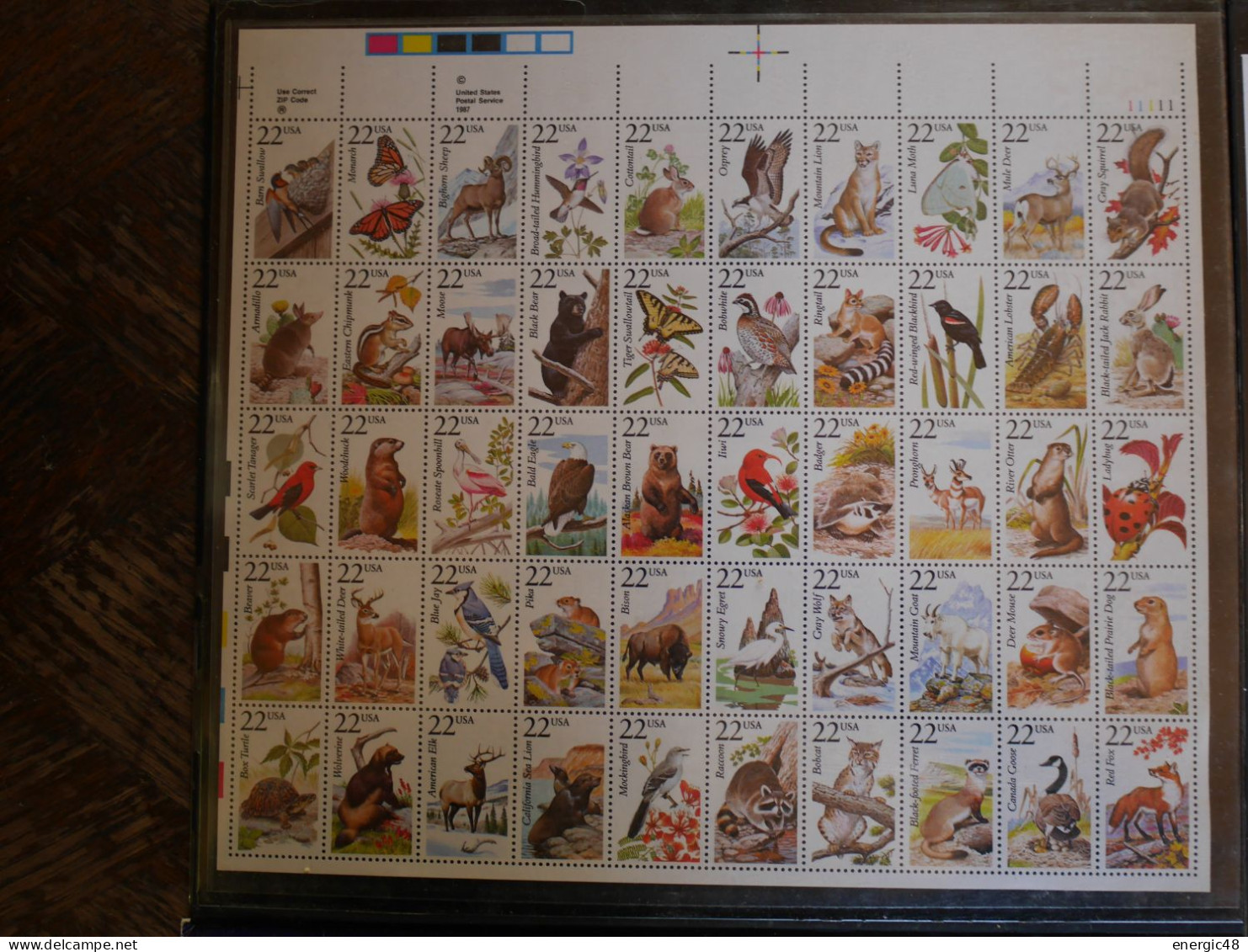 Tres Beau Lot De  4 Blocs De 50 Timbres** USA ,thématique Oiseaux ,animaux Départ 15€ - Mezclas (max 999 Sellos)