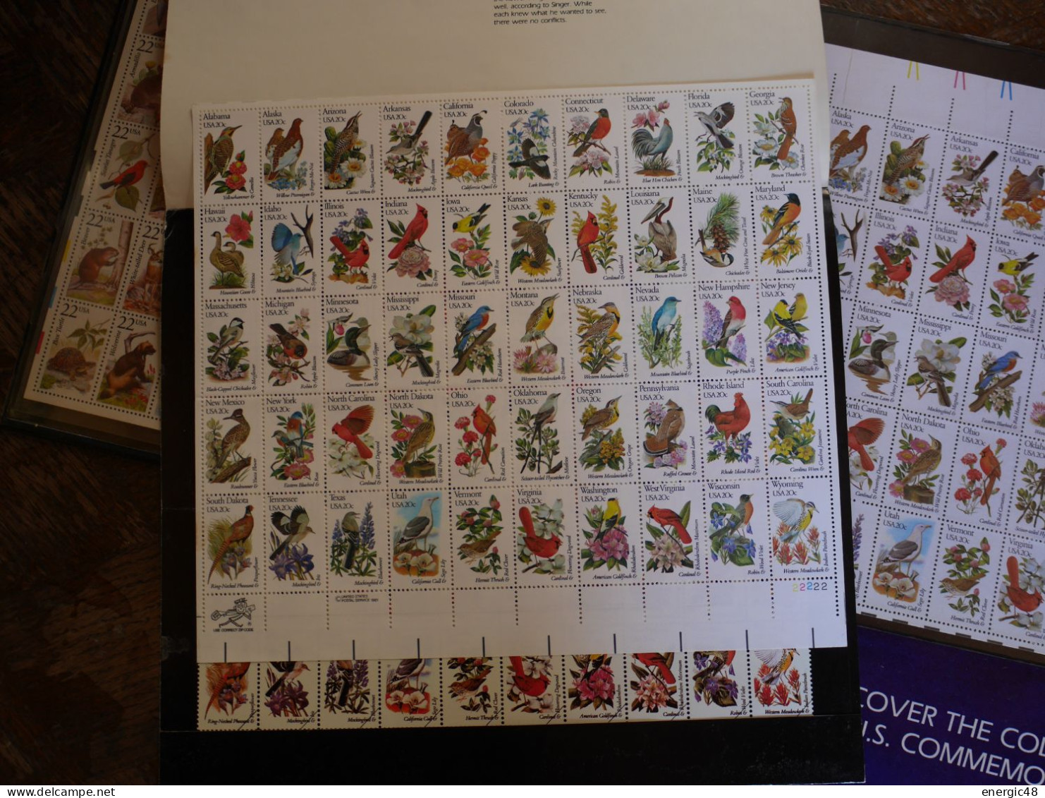 Tres Beau Lot De  4 Blocs De 50 Timbres** USA ,thématique Oiseaux ,animaux Départ 15€ - Mezclas (max 999 Sellos)