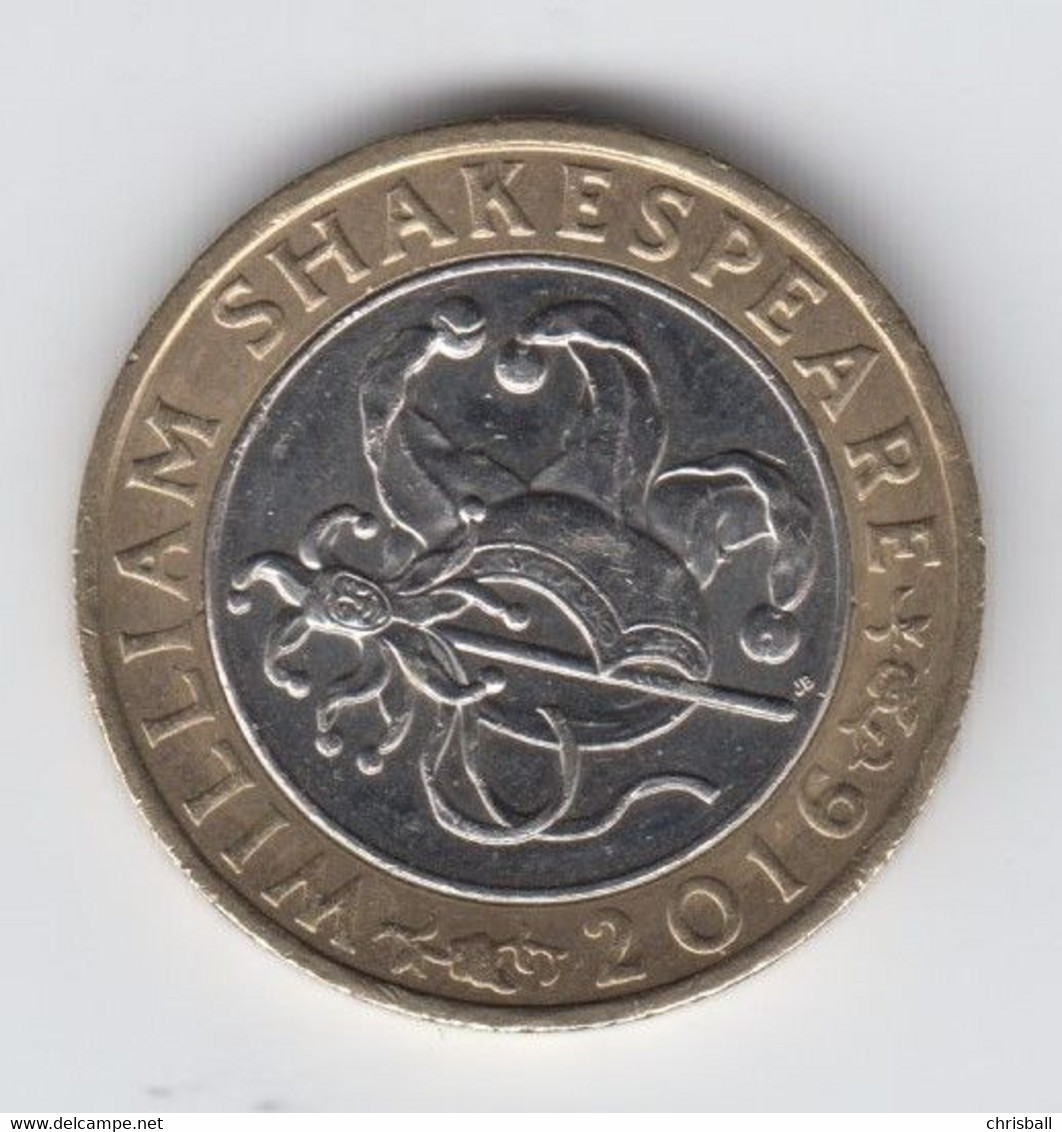 Great Britain UK £2 Two Pound Coin 2016 (Shakespeare) - Comedies Circulated - 2 Pond