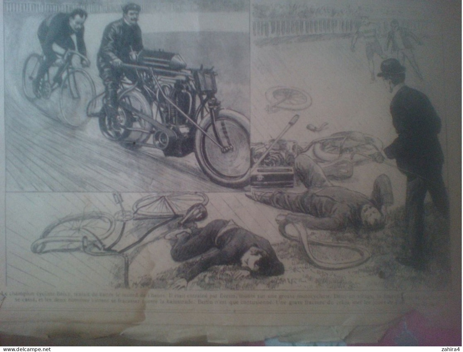 Grand Illustré Dépèche Condané à Mort Exposé Couse Fiacre Port-Arthur Cycle Derière Moto Parc Des Princes Chine à Paris - 1900 - 1949