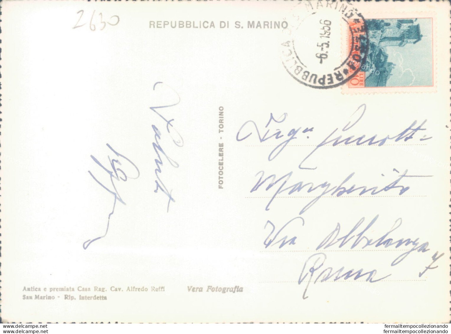 Z630 Cartolina Repubblica S.marino La Rocca - San Marino