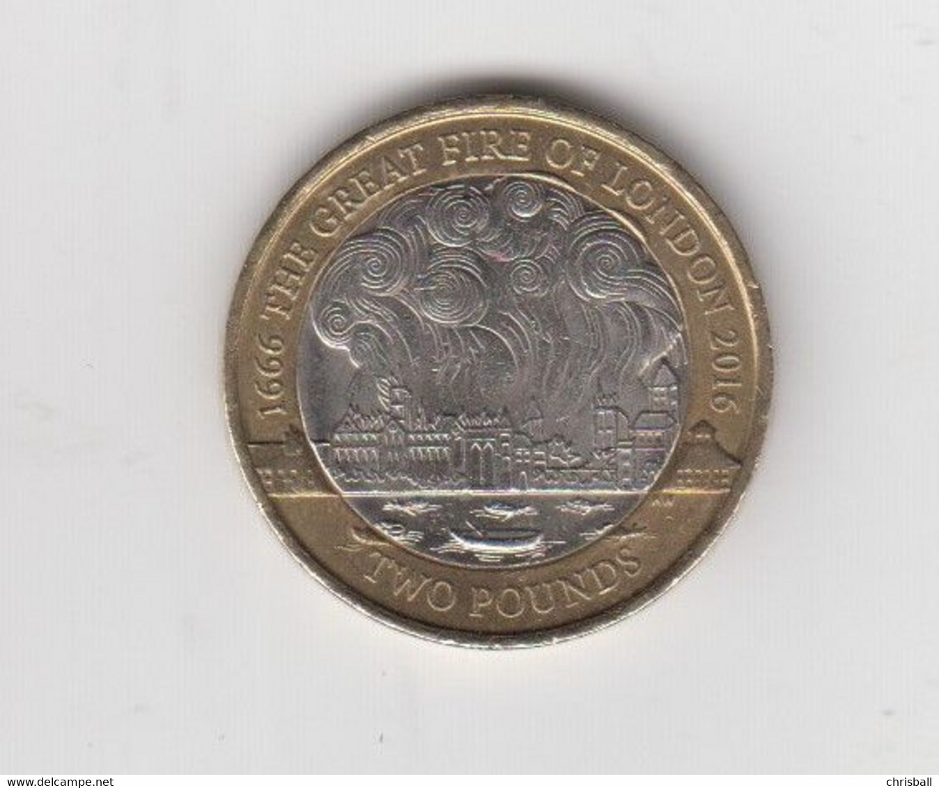 Great Britain UK £2 Two Pound Coin 2016 (Great Fire Of London) - Circulated - 2 Pond