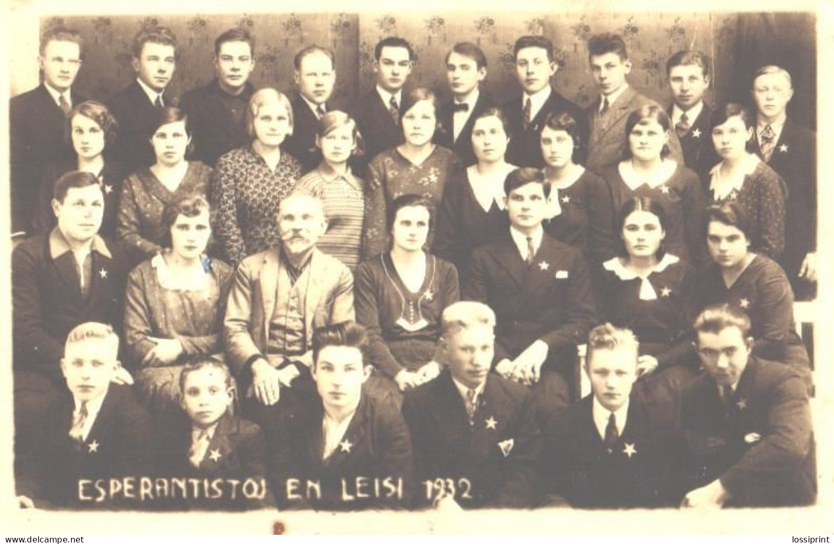 Estonia:Saaremaa Island, Leisi Esperanto Society Members, Pre 1940 - Esperanto