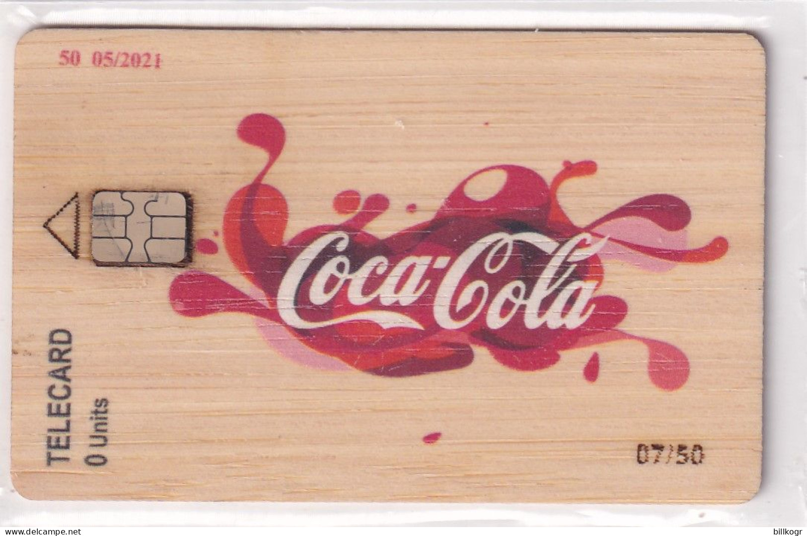 GREECE - Coca Cola(wooden Card), Tirage 50, 05/21, Mint - Publicité