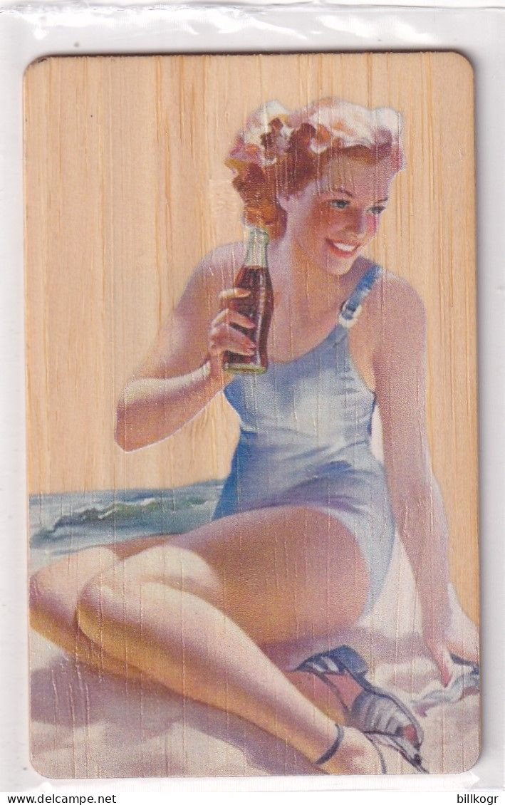 GREECE - Coca Cola(wooden Card), Tirage 50, 05/21, Mint - Werbung