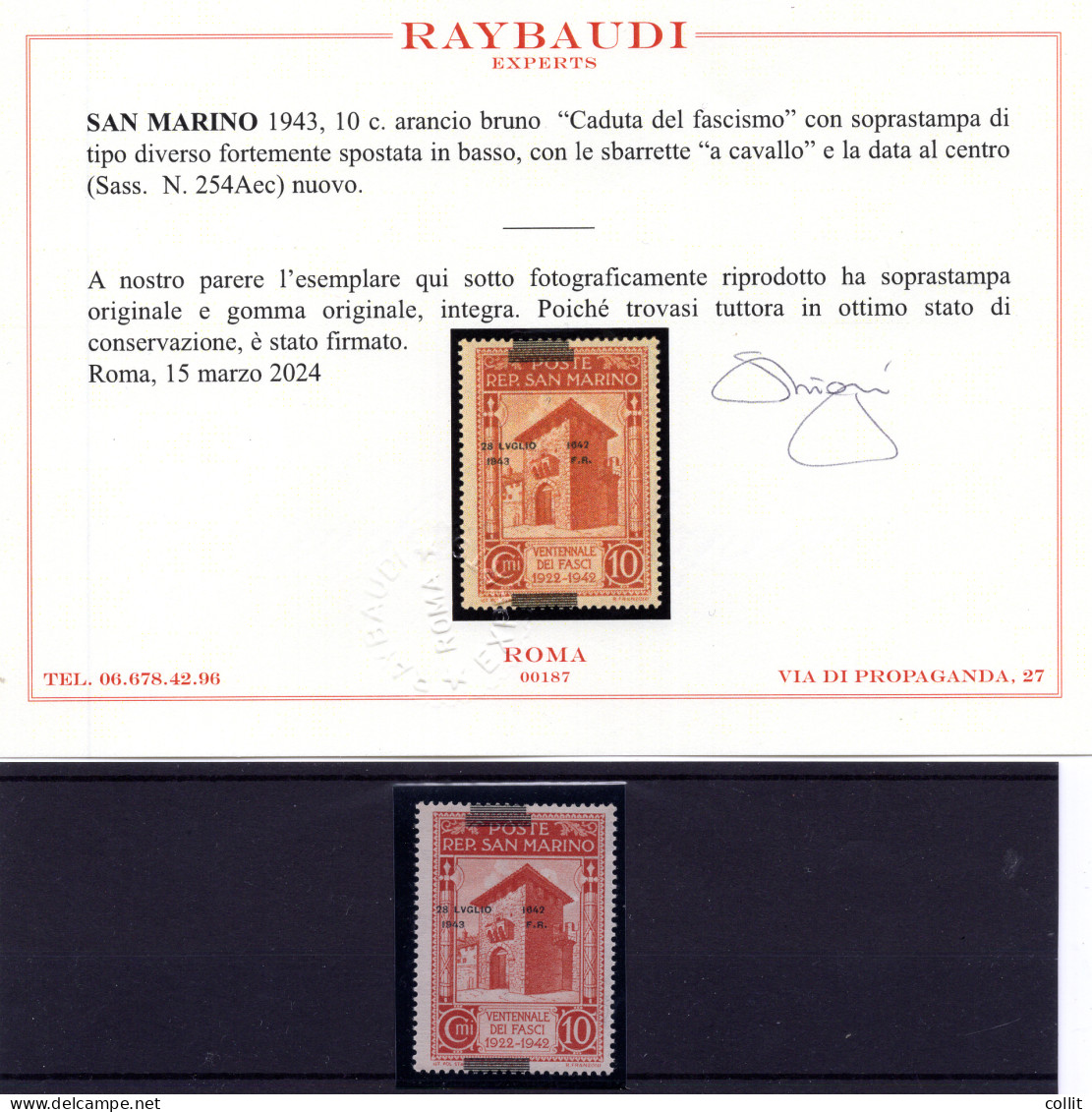Caduta Del Fascismo Cent. 10 N. 254Aec Di Tipo Diverso Varietà - Unused Stamps