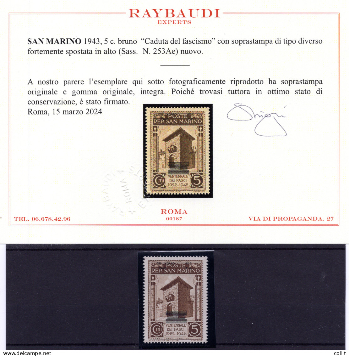 Caduta Del Fascismo Cent. 5 Soprastampa Di Tipo Diverso Varietà - Unused Stamps