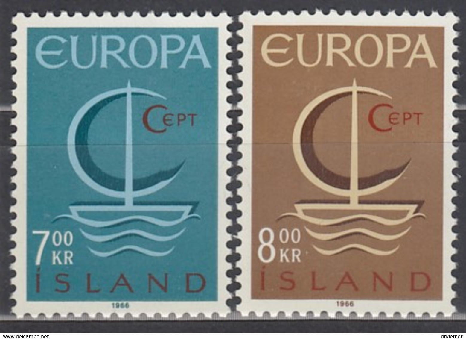 ISLAND  404-405, Postfrisch **, Europa CEPT 1966 - Nuovi
