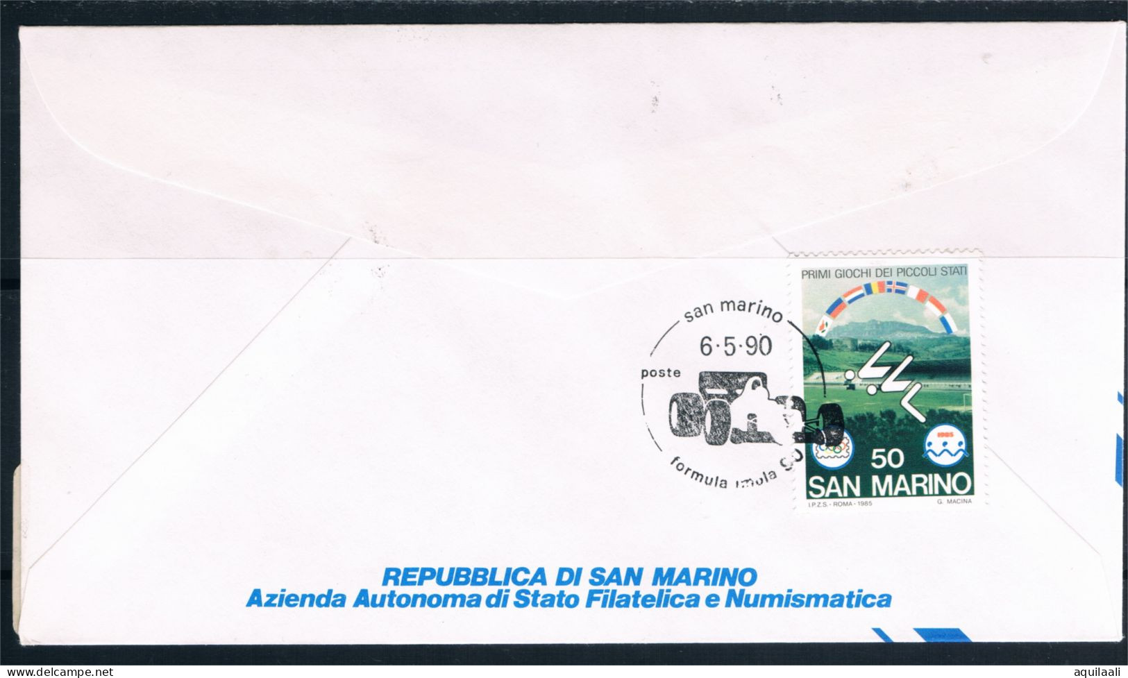 SAN MARINO 1990 - Formula Imola. Busta Con Annullo Speciale. - Automobile