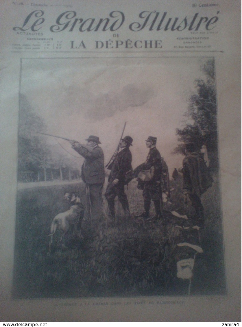 Grand Illustré Dépèche Loubet Casse Rambouillet Guerre Russe-Japon Hôpital D'animal Mandchourie Roi Portugal à Cherbourg - 1900 - 1949