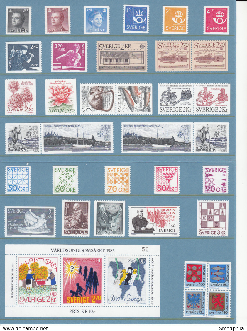 Sweden 1985 - Full Year MNH ** - Années Complètes