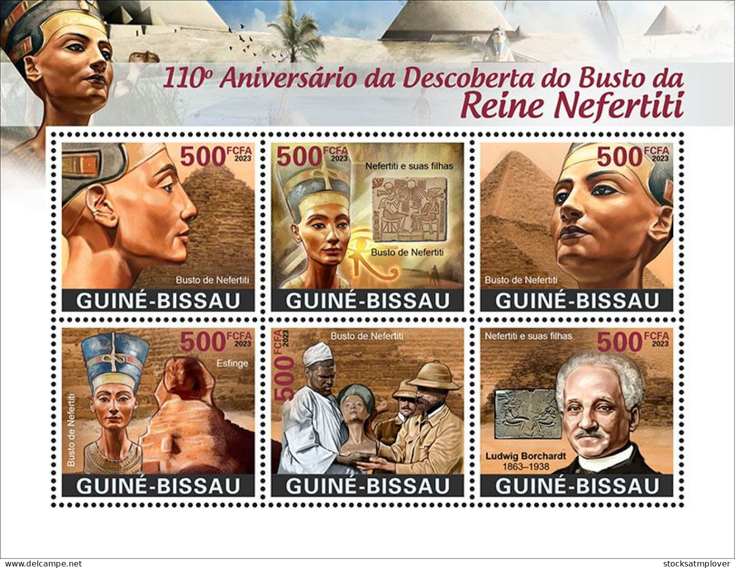 Guinea Bissau 2023 Discovery Queen Nefertiti Königin Nofretete S202402 - Guinée-Bissau