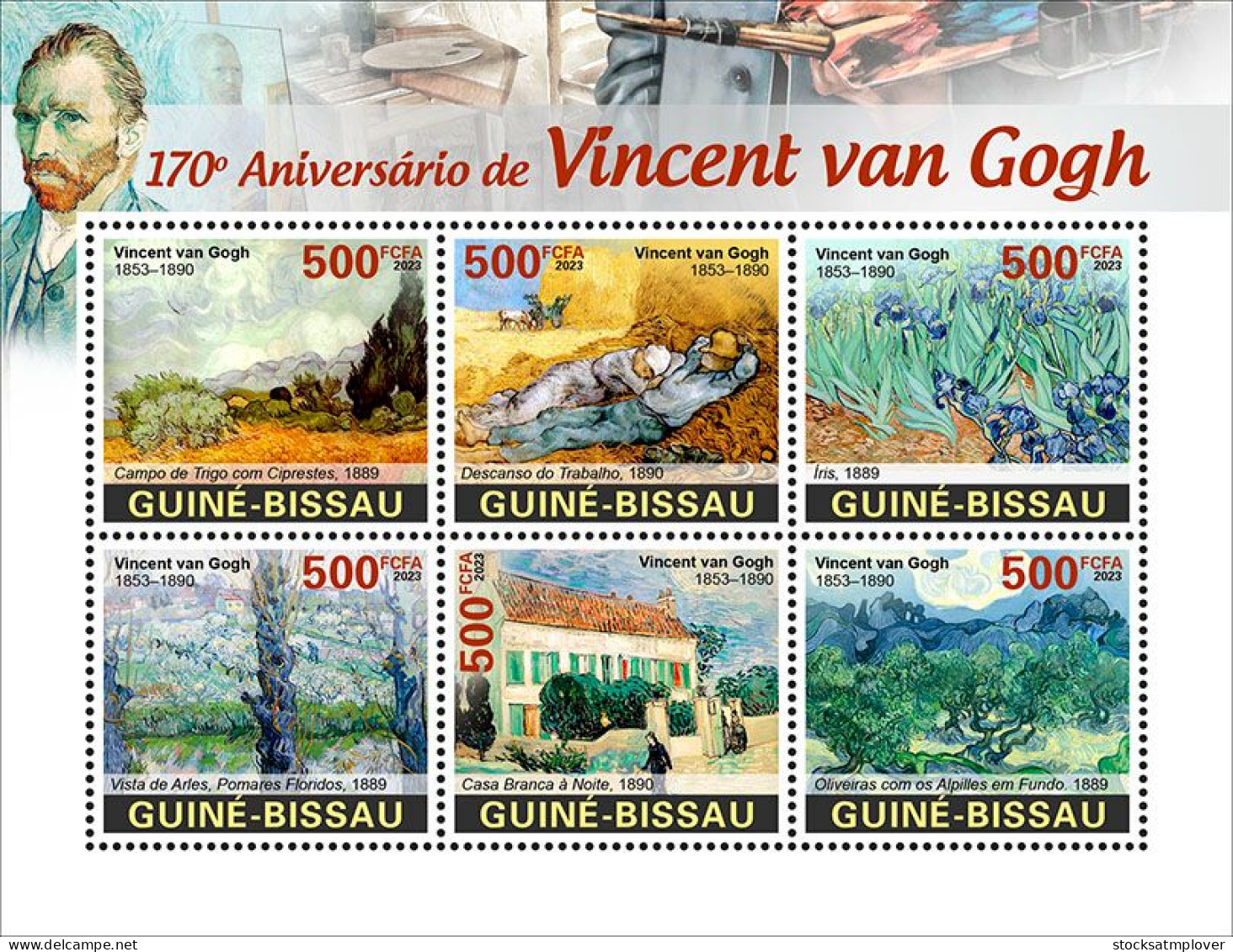 Guinea Bissau 2023 Art Painting Vincent Van Gogh S202402 - Guinée-Bissau